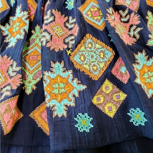 Judith March Off The Shoulder Mini Dress Size Large Blue Navy NWT - Picture 7 of 8